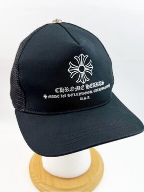 Chrome Hearts Hollywood Mesh Trucker Hat Snapback Black One Size